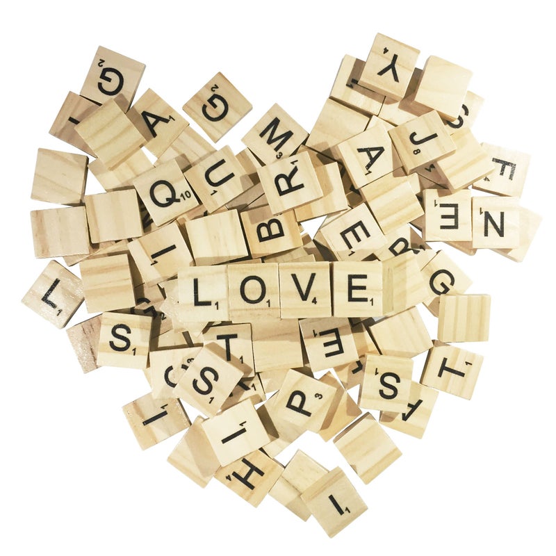 PERRIROCK 500 Pcs Wood Scrabble Tiles - Scrabble Letters - 5 Complete Sets - Wood Tiles - Great for Crafts, Letter Tiles, Spelling by Clever Delights - Image 3